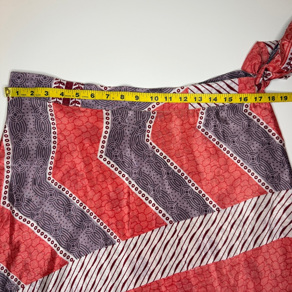Earthbound | Boho Wrap Skirt | Patchwork Print Midi Skirt | OS - Picture 6 of 11
